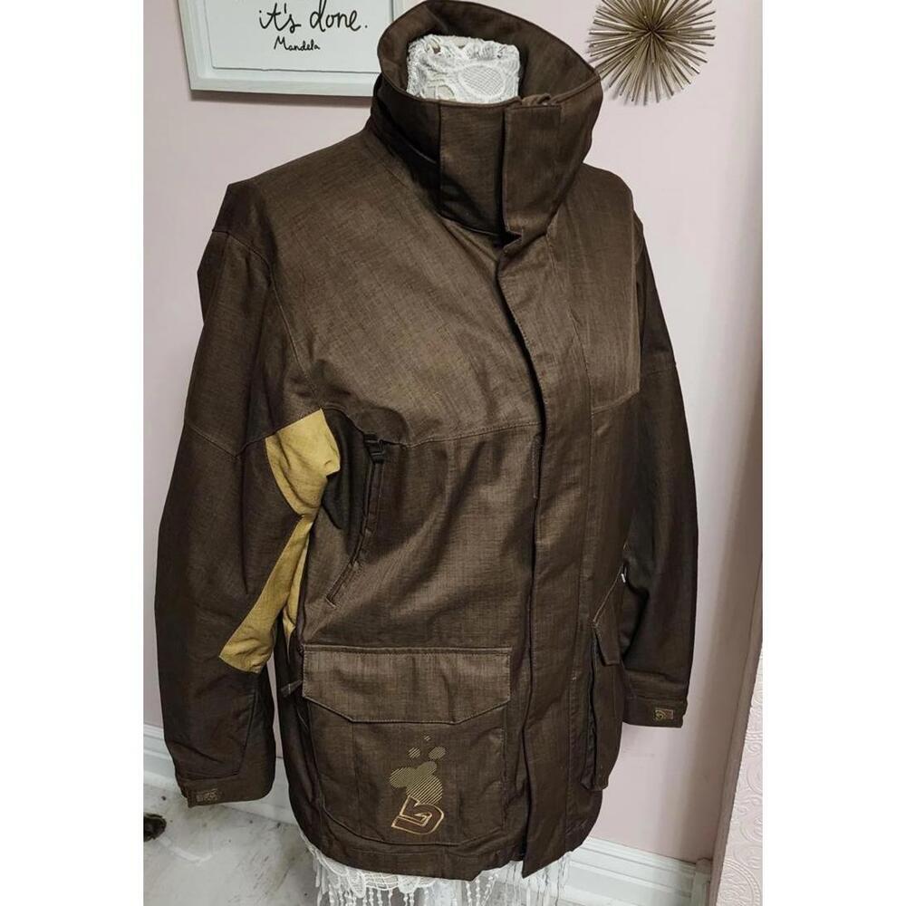 Flawless Burton Outlast brown tan snowboard ski jacket no hood